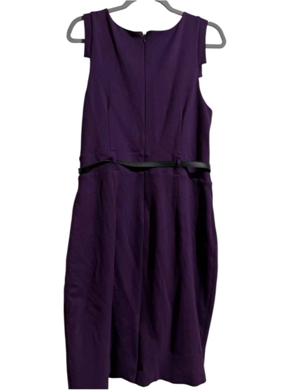 EUC Women's 41 Hawthorn Purple Sleeveless Sheath Dress with Belt Size 10 - Picture 5 of 5